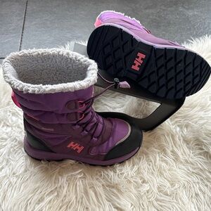 Helly Hansen Kids Pink and Black Snow Boots